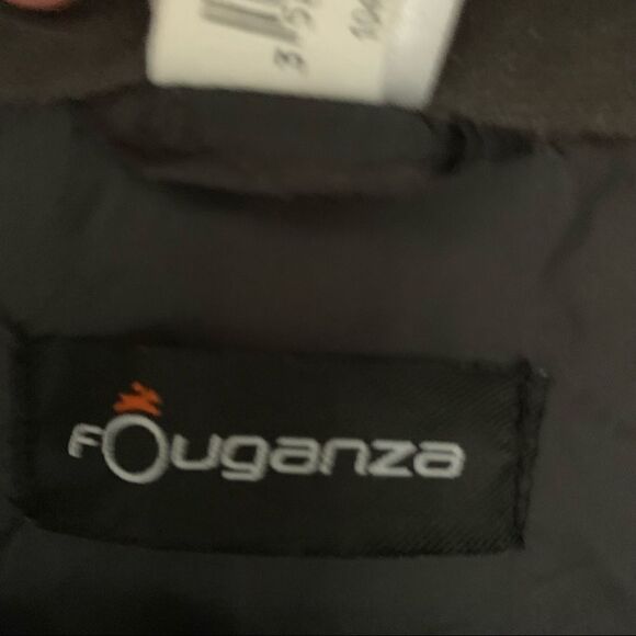 Fouganza Dark Grey “Black Panther” Fur Trim Hood Long Puffer Winter Coat - Picture 8 of 14